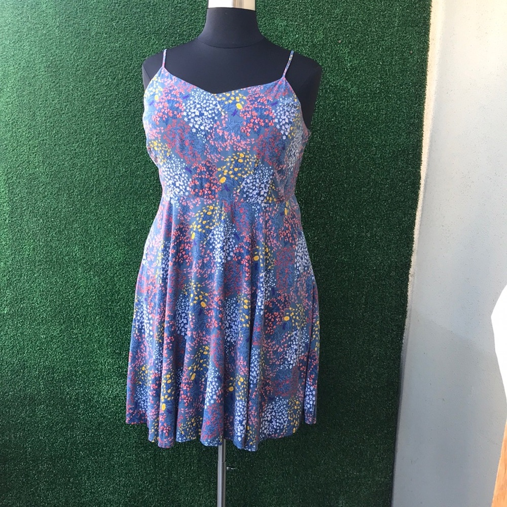 Blue floral dress